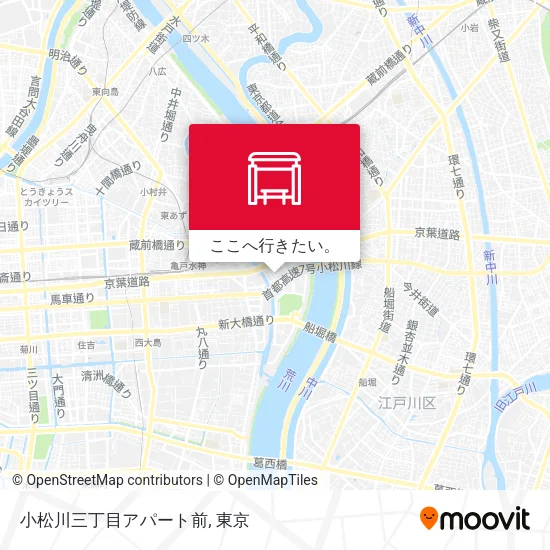 小松川三丁目アパート前地図