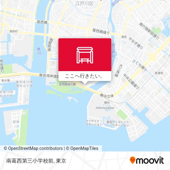 南葛西第三小学校前地図