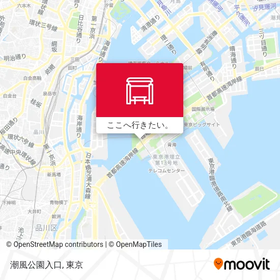 潮風公園入口地図