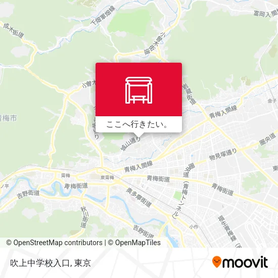 吹上中学校入口地図