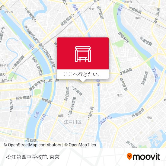 松江第四中学校前地図