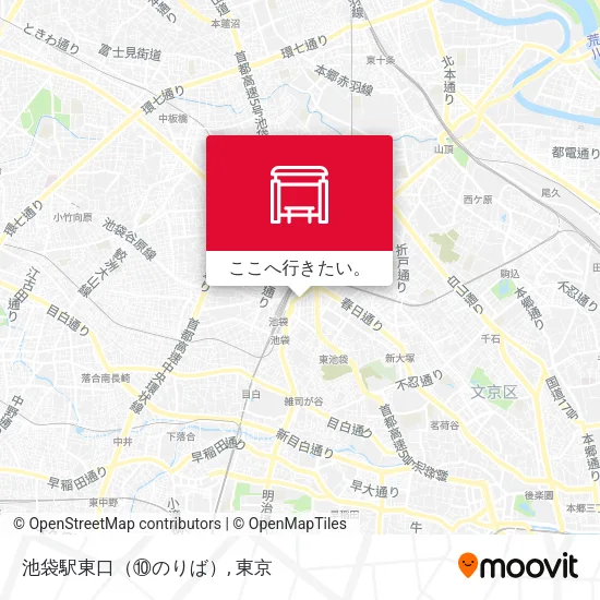 池袋駅東口（⑩のりば）地図