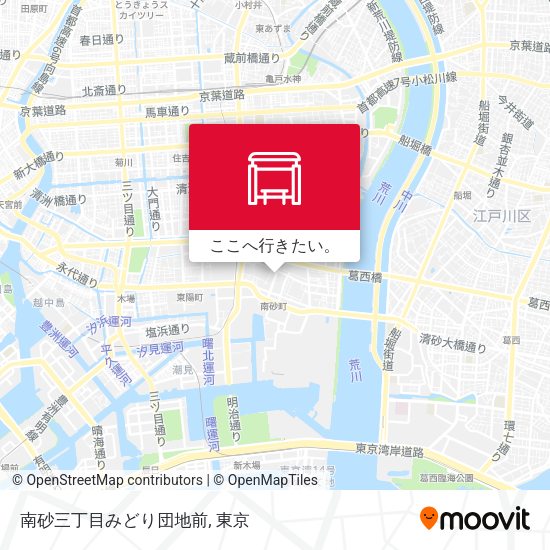 南砂三丁目みどり団地前地図
