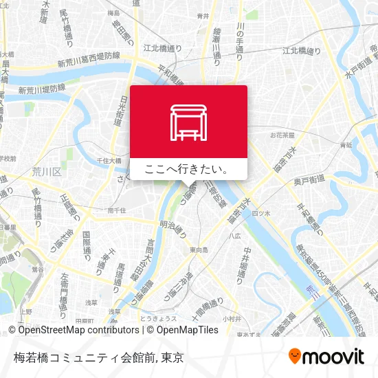 梅若橋コミュニティ会館前地図