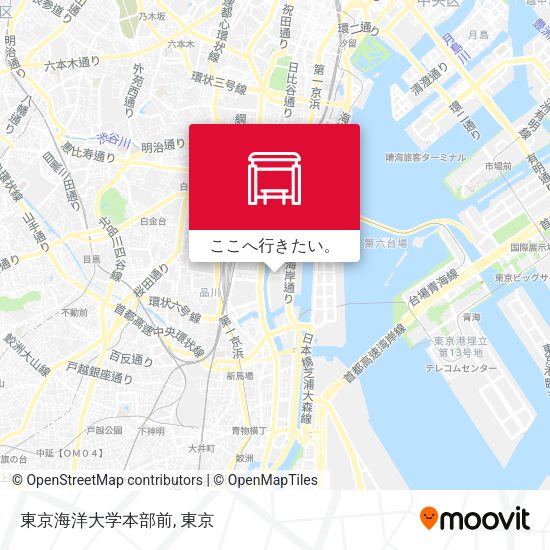 東京海洋大学本部前地図