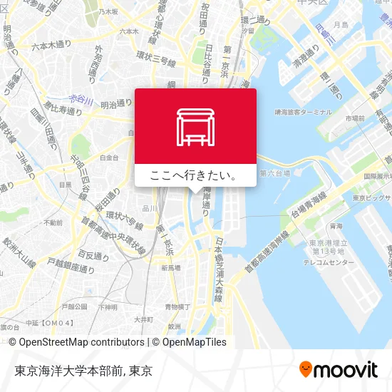 東京海洋大学本部前地図