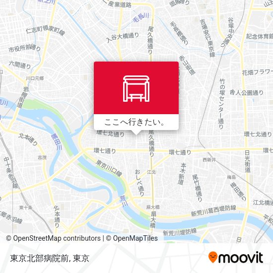東京北部病院前地図