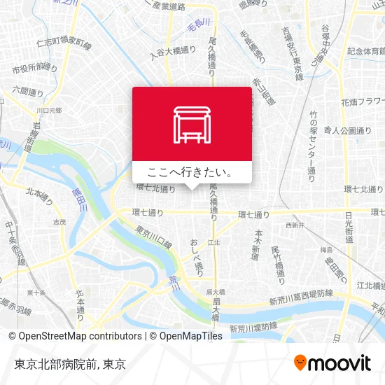 東京北部病院前地図