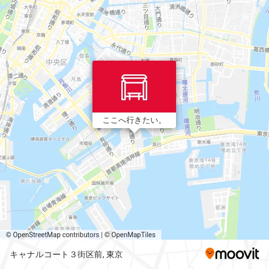キャナルコート３街区前地図