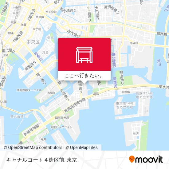 キャナルコート４街区前地図