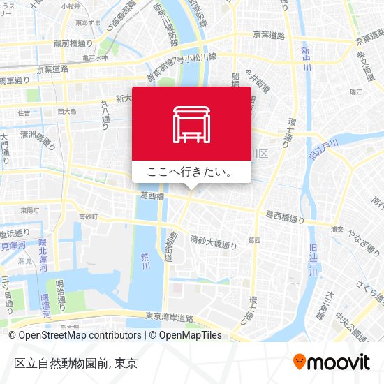 区立自然動物園前地図