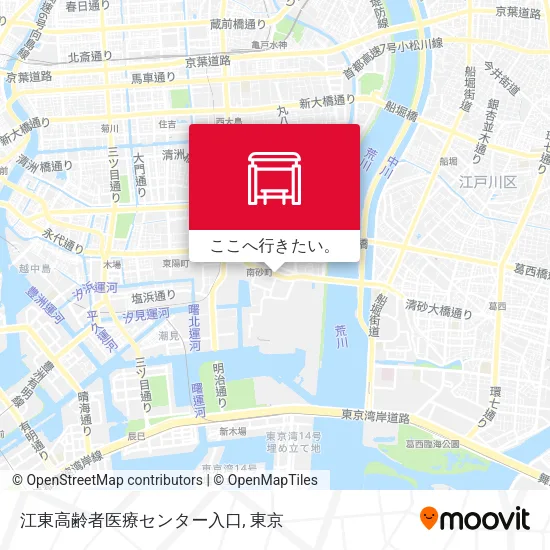 江東高齢者医療センター入口地図