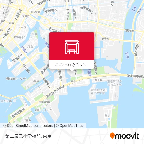 第二辰巳小学校前地図