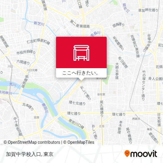 加賀中学校入口地図
