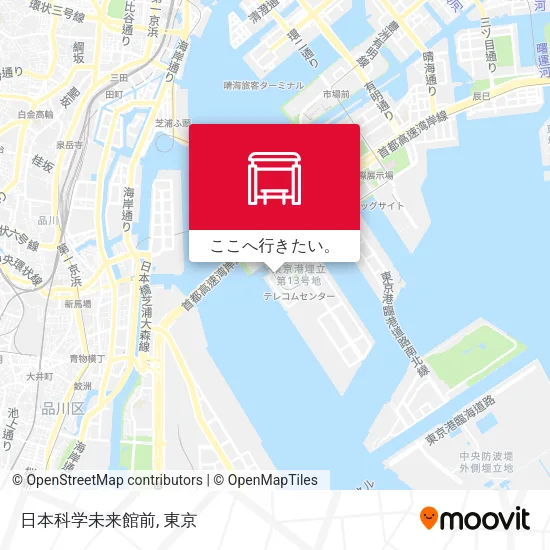 日本科学未来館前地図