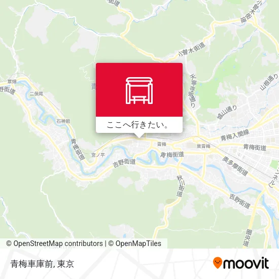 青梅車庫前地図