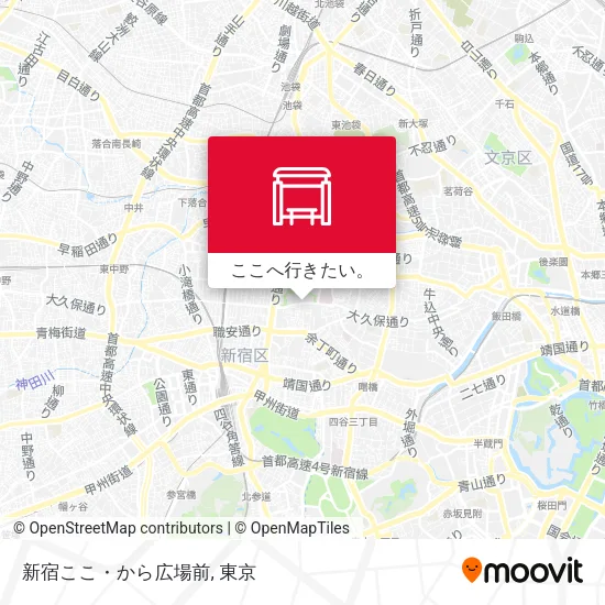新宿ここ・から広場前地図
