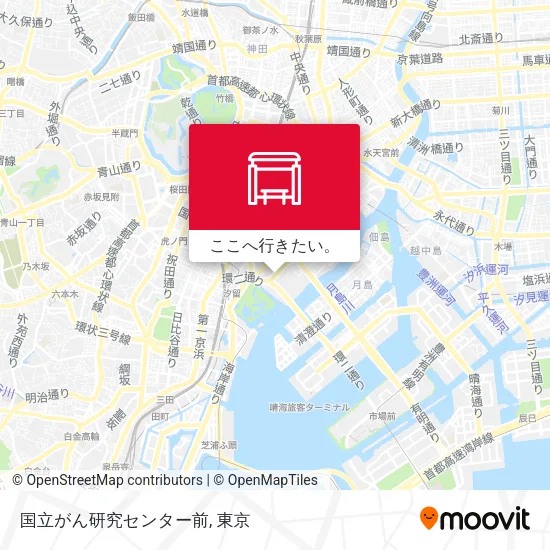 国立がん研究センター前地図