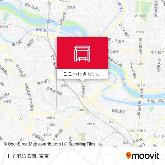 王子消防署前地図