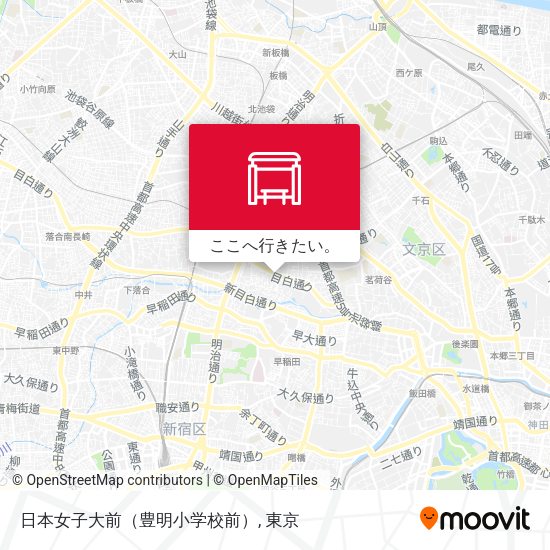 日本女子大前（豊明小学校前）地図