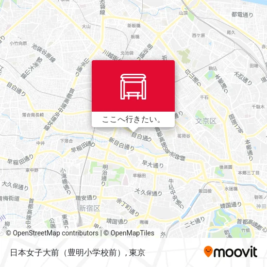 日本女子大前（豊明小学校前）地図