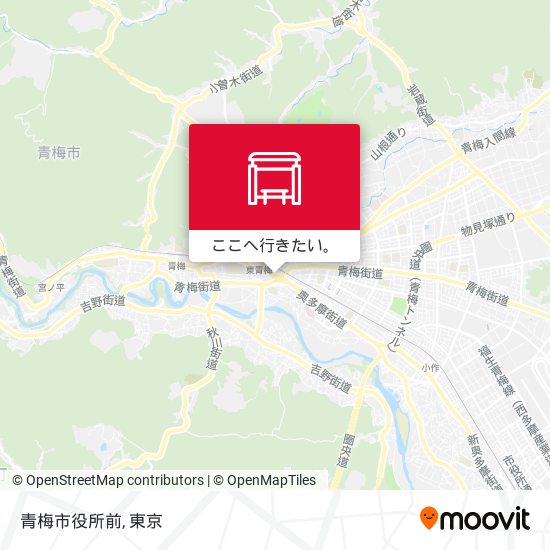 青梅市役所前地図