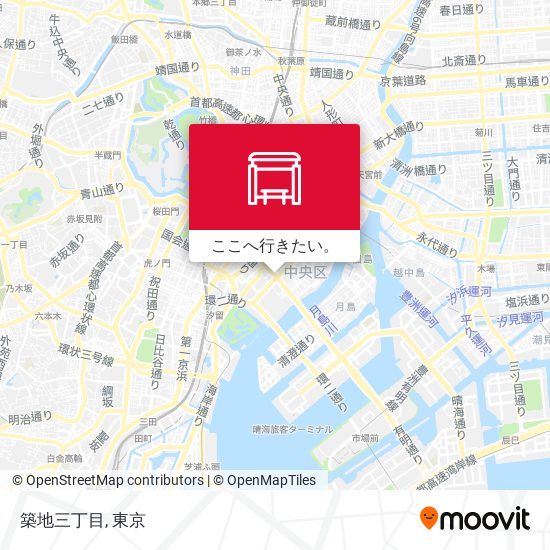 築地三丁目地図