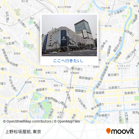 上野松坂屋前地図