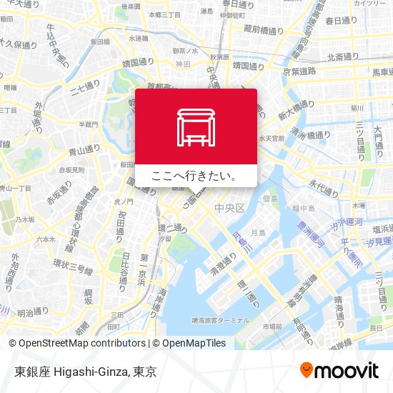 東銀座 Higashi-Ginza地図