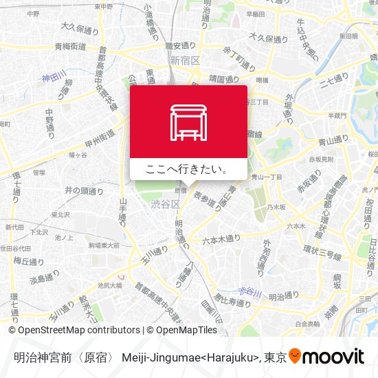 明治神宮前〈原宿〉 Meiji-Jingumae<Harajuku>地図