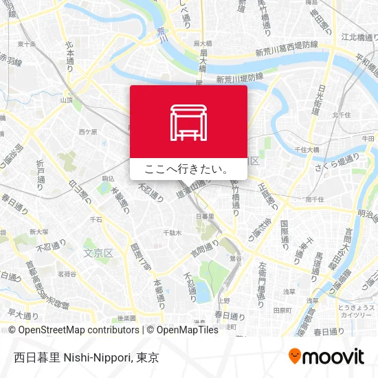 西日暮里 Nishi-Nippori地図