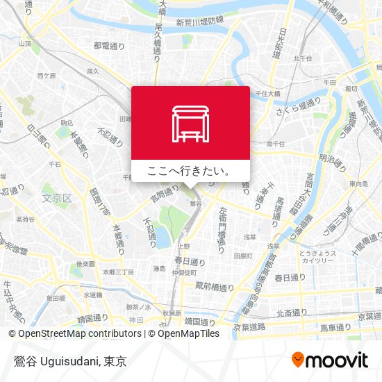 鶯谷 Uguisudani地図