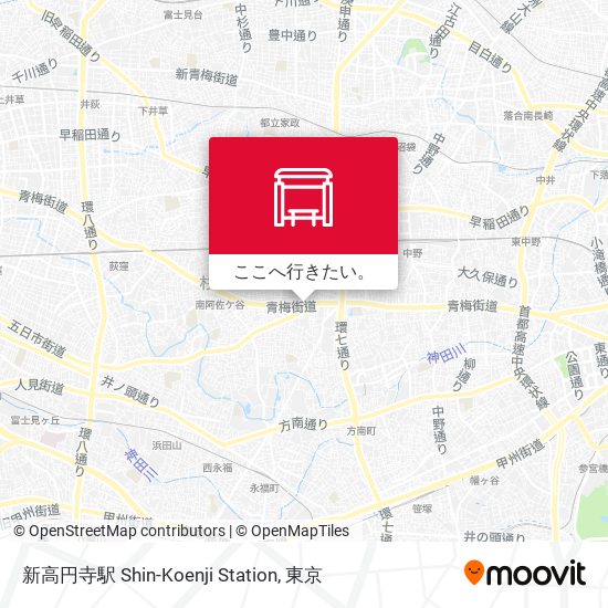 新高円寺駅 Shin-Koenji Station地図