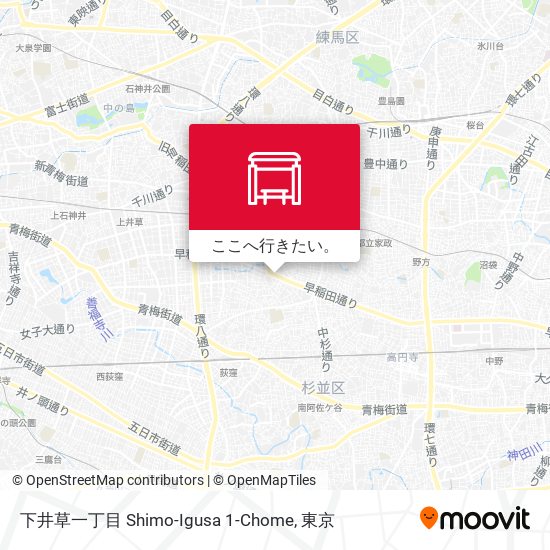 下井草一丁目 Shimo-Igusa 1-Chome地図