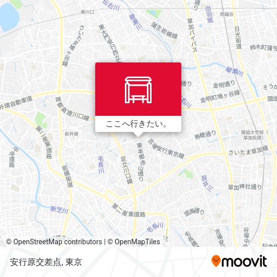 安行原交差点地図