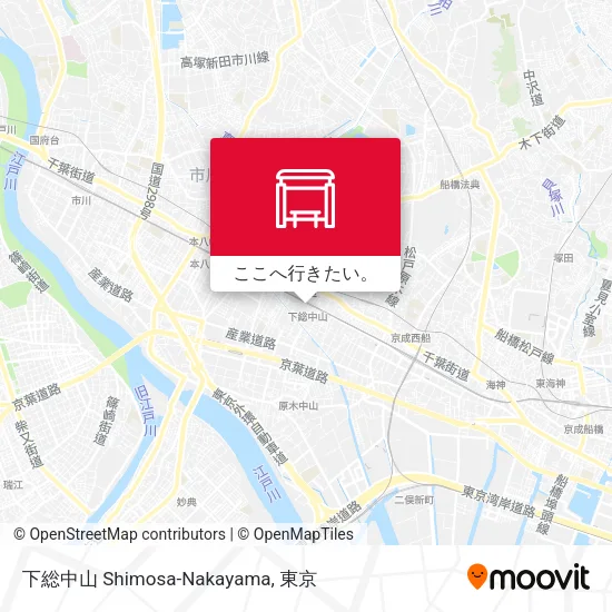 下総中山 Shimosa-Nakayama地図