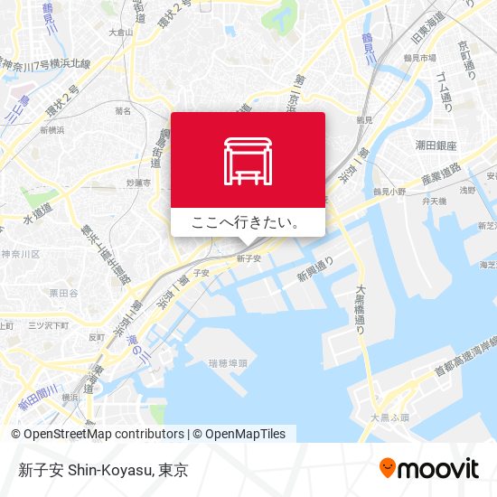 新子安 Shin-Koyasu地図