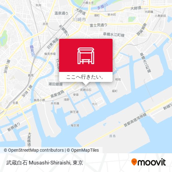 武蔵白石 Musashi-Shiraishi地図