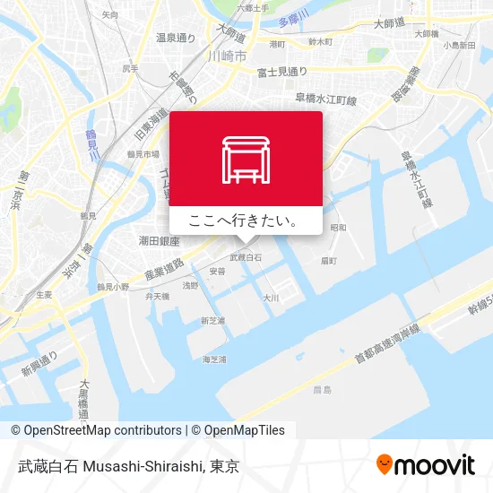 武蔵白石 Musashi-Shiraishi地図