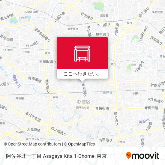 阿佐谷北一丁目 Asagaya Kita 1-Chome地図