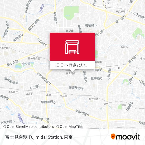 富士見台駅 Fujimidai Station地図