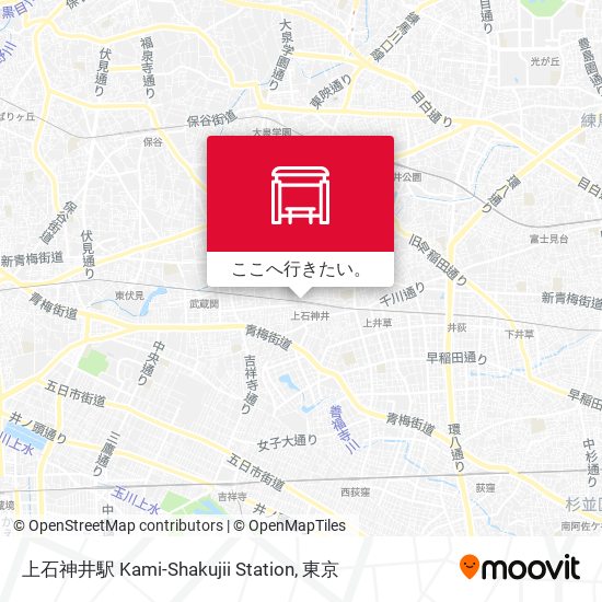 上石神井駅 Kami-Shakujii Station地図