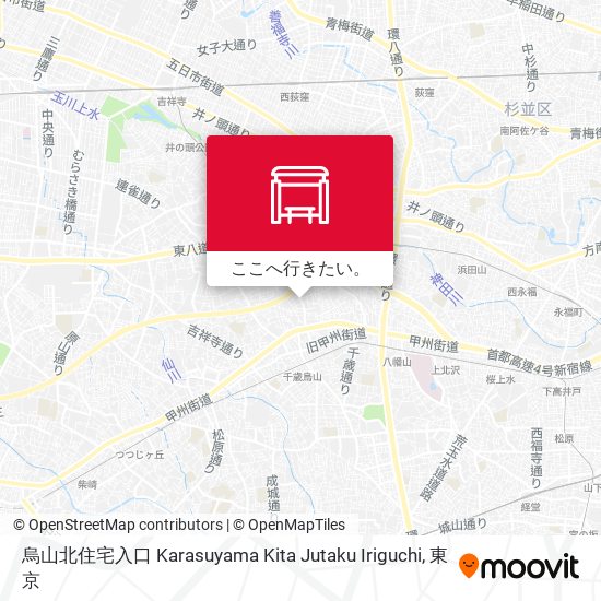 烏山北住宅入口 Karasuyama Kita Jutaku Iriguchi地図