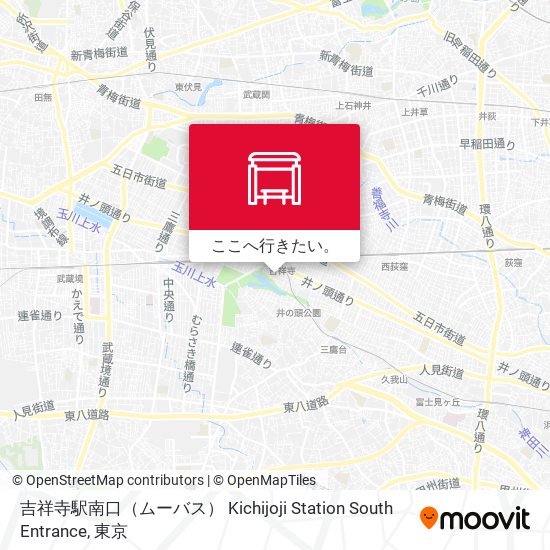 吉祥寺駅南口（ムーバス） Kichijoji Station South Entrance地図