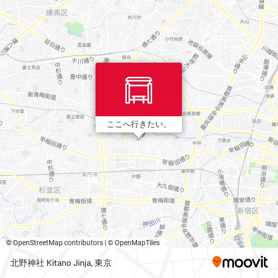 北野神社 Kitano Jinja地図