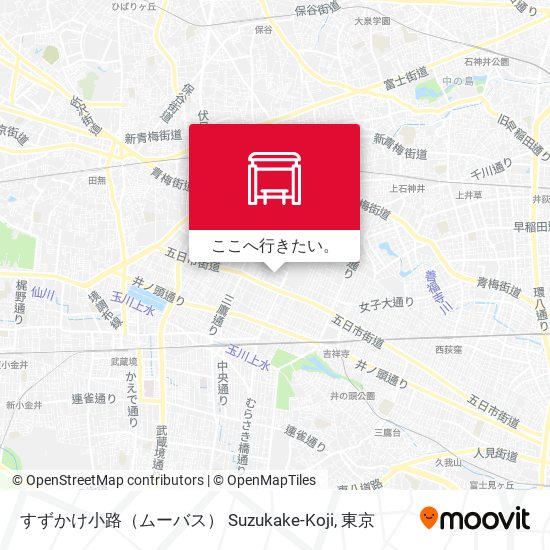 すずかけ小路（ムーバス） Suzukake-Koji地図