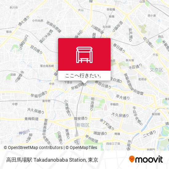 高田馬場駅 Takadanobaba Station地図