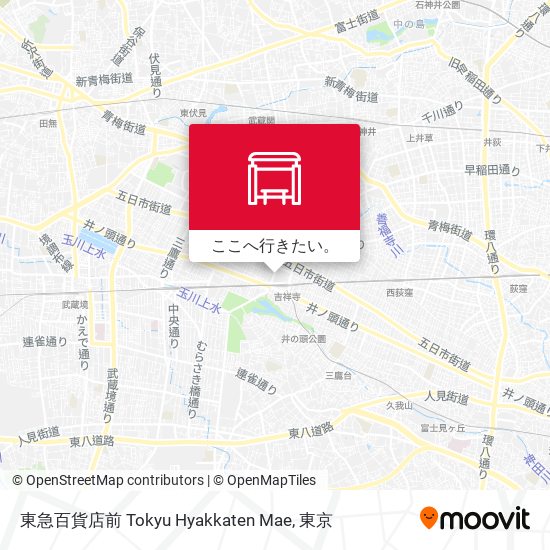 東急百貨店前 Tokyu Hyakkaten Mae地図