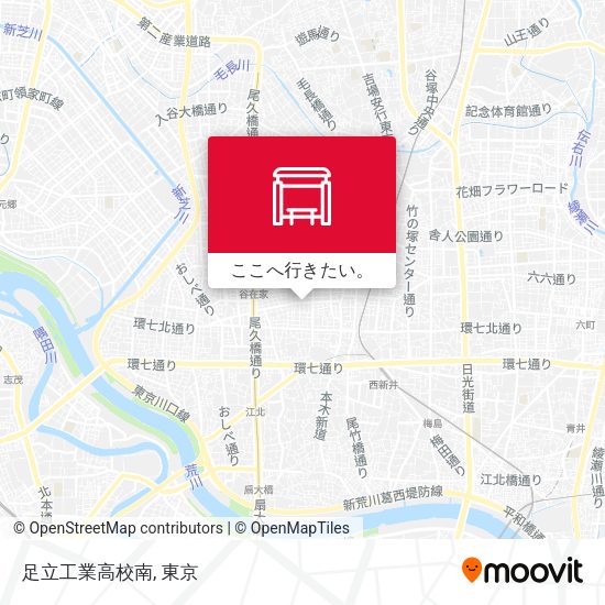 足立工業高校南地図