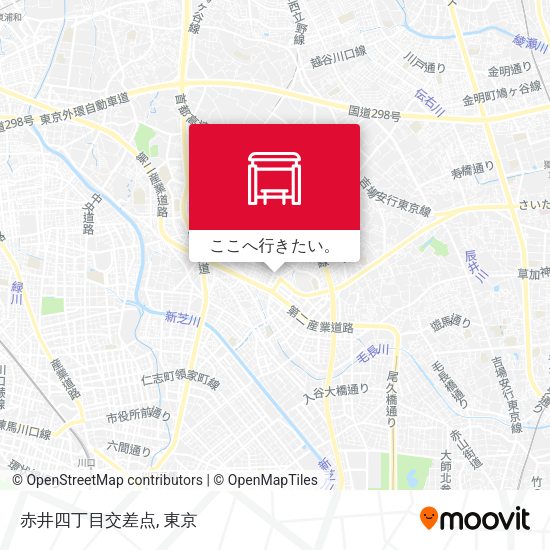 赤井四丁目交差点地図